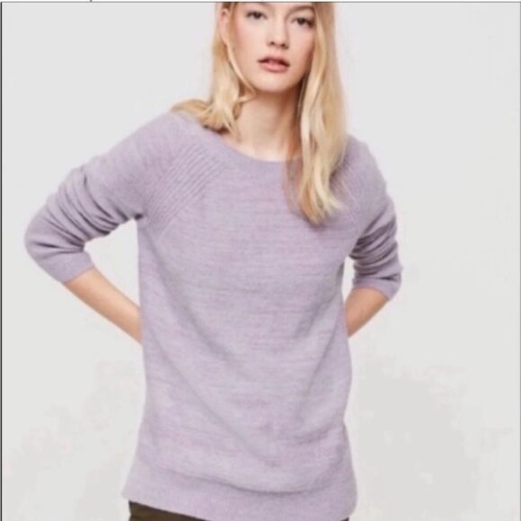 Lou & Grey Purple Pullover Sweater with Wool & Alpaca - Picture 10 of 10